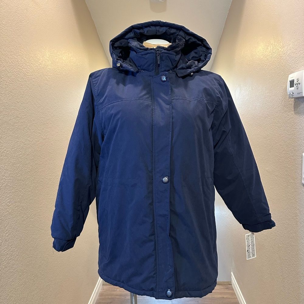 Totes Weatherstopper 1X Parka Coat Navy Blue